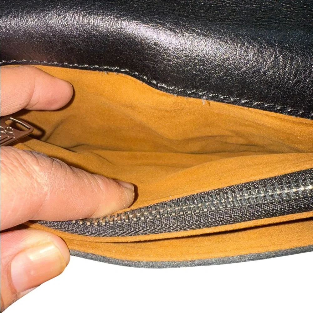 Patricia Nash Clutch Wristlet Black Leather - Picture 10 of 15